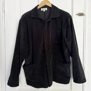 MARLOW GOODS Black Corduroy Mens Worker Jacket / Chore Coat - Size 3 Med